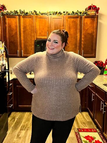 CARCOS Womens Plus Size Tops Long Sleeve Shirts Round/V Neck Tunics Solid Casual Lightweight Pullover Sweaters Fall XL-5XL in Saudi Arabia
