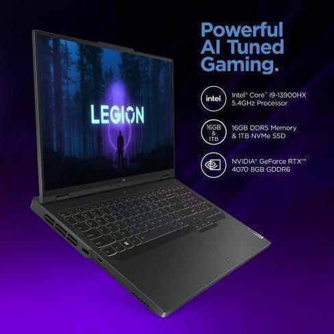 Lenovo 2024 Newest Legion Pro 5i Gaming Laptop, 16" 240Hz WQXGA Display, Intel 24-Core i9-13900HX, GeForce RTX 4070, 16GB DDR5, 1TB SSD, Wi-Fi 6E, Backlit Keyboard, Windows 11 Pro, with Laptop Stand in Saudi Arabia