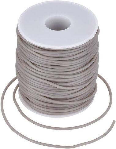 Beadthoven 32Yards Mix Color Hollow Pipe Rubber Tubing Cords 2mm Rubber Tube Knitting Barber Cord Set for Stitch Savers, Silicone Tube Pipes for DIY Bracelet Necklace Beading Jewelry Making 1mm Hole in Saudi Arabia