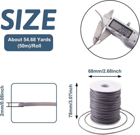 Beadthoven 32Yards Mix Color Hollow Pipe Rubber Tubing Cords 2mm Rubber Tube Knitting Barber Cord Set for Stitch Savers, Silicone Tube Pipes for DIY Bracelet Necklace Beading Jewelry Making 1mm Hole in Saudi Arabia