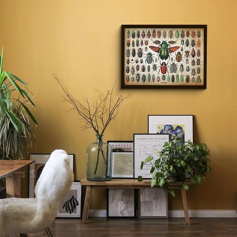 Insects Puzzles for Adults 1000 Pieces and up, PICKFORU Vintage Puzzle with 73 Colorful Insects, Bugs Jigsaw Puzzles as Gift for Beetles Lovers in Saudi Arabia