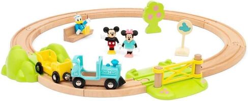 BRIO 32277 Mickey Mouse Train Set - Wooden Railway Adventure | FSC-Certified Wood | Magnetic Couplings | Skill Development Toy | Ideal Gift for Kids in Saudi Arabia