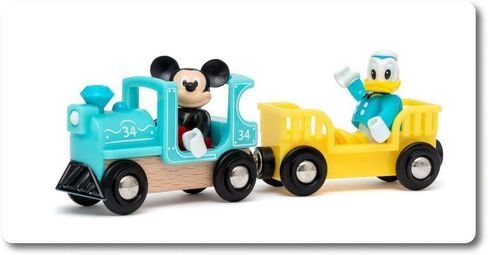 BRIO 32277 Mickey Mouse Train Set - Wooden Railway Adventure | FSC-Certified Wood | Magnetic Couplings | Skill Development Toy | Ideal Gift for Kids in Saudi Arabia
