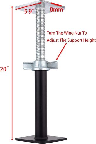 2 Pack Adjustable Support Jack Lightweight Steel Bracing and Jack Posts - 6.5" - 10" Adjustment Range Adjustable Jack for Temporary Support Suitable for Small Space, Underpasses, Attics, Decks in Saudi Arabia