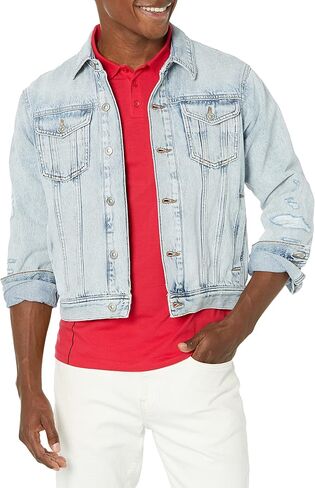 A | X ARMANI EXCHANGE Men's Basics by Armani Classic Jacket, Indigo Denim, Small in Saudi Arabia