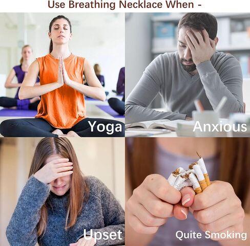 YANCHUN Anxiety Relief Necklace Breathing Exercise Device for Meditation Breathing Necklace for Stress Relief, Claming Down, Relax, Panic Attack Relief in Saudi Arabia