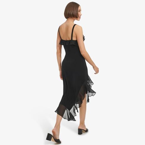 Tommy Hilfiger Women's Sleeveless V-Neck Mixed Media Slip Dress in Saudi Arabia