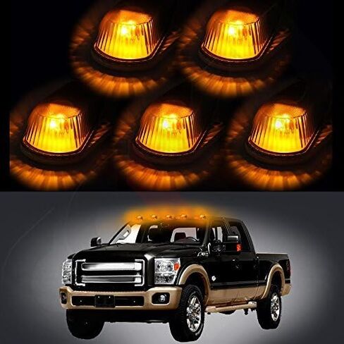 cciyu Cab Marker Light Marker Light lamp Smoke Lens W/Base Housing + Bright Yellow T10 LED Replacement fit for 1980-1997 Replacement fit For Ford F150 F250 F350 F Super Duty in Saudi Arabia
