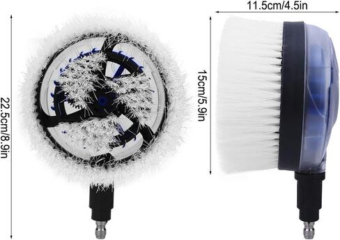 Hilitand 360 Degrees Fan Shaped Rotary Wash Brush High Pressure Water Gun Vehicle Wash Brush 22.5 x 11.5 x 15cm in Saudi Arabia