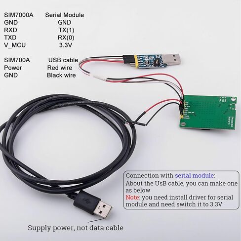 SIM7000A لوحة GSM وحدة NB IOT eMTC LTE-CAT-M1 FDD-LTE B2/4/12/13 مع كابل USB لنظام التشغيل Windows Arduino in Kuwait