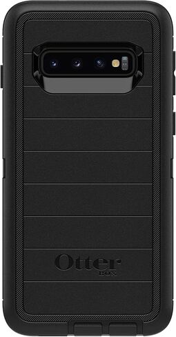 حافظة OtterBox Defender Series متينة لهاتف Samsung Galaxy S10 (فقط) حافظة فقط - عبوة غير قابلة للبيع بالتجزئة - أسود - مع حماية ميكروبية in Kuwait