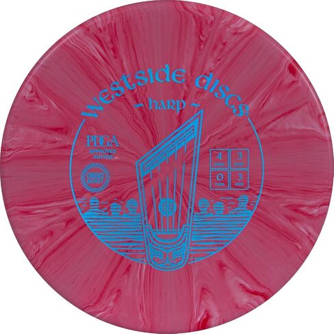 Westside Discs Origio Burst Harp Disc Golf Putter | Overstable Frisbee Golf Putt and Approach Disc | 170g Plus | Stamp Colors Will Vary in Saudi Arabia