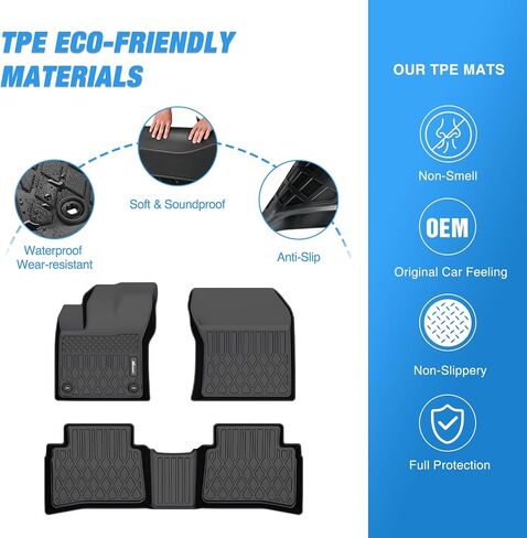 Nilight TPE Floor Mats for Toyota Prius & Prime 2016 2017 2018 2019 2020 2021 2022,All Weather Custom Fit Heavy Duty Floor Liners in Saudi Arabia