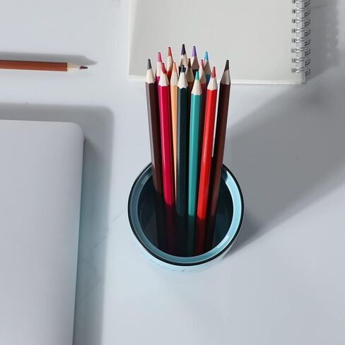 حامل أقلام رصاص للمكتب، حامل أكواب أقلام رصاص من السيراميك، منظم مكتب أكواب أقلام الرصاص، منظم أقلام ديكور مكتب (فيروزي) in Kuwait
