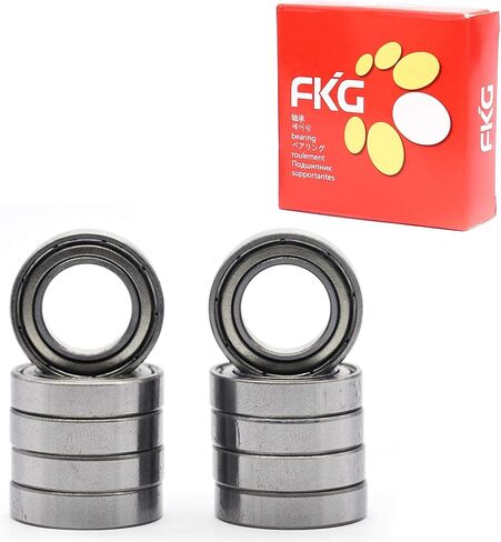 FKG 6801-ZZ 12x21x5mm Deep Groove Ball Bearing Double Metal Shields Bearing Pre-Lubricated 10 Pcs in Saudi Arabia