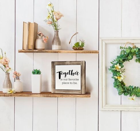 Inspirational Wood Signs, Box Wood Plaques Desk Décor, Kitchen Decor, Plaque with Saying, Table Decor Art, Rustic Home Decor, Family Sign, Farmhouse Decor, Together is Our Favorite Place to Be in Saudi Arabia