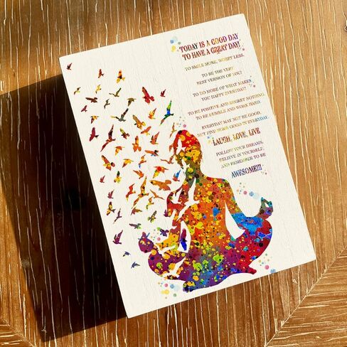 علامة صندوق خشبي اقتباس تحفيزي مقاس 15.24 × 20.32 سم، اليوم هو يوم جيد لقضاء يوم رائع، علامة صندوق خشبي، ديكور مكتبي، لوحة ريفية لرف الحائط، ديكور الطاولة، مكتب المنزل in Kuwait