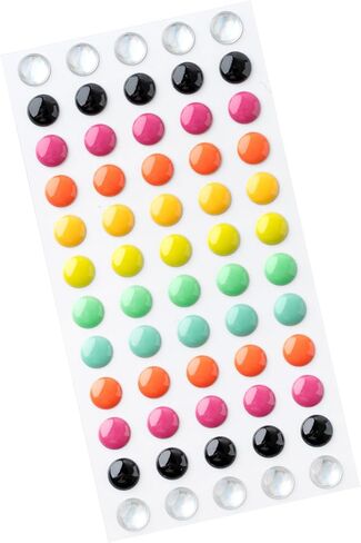 American Crafts Happy Halloween Enamel Stickers, 60 Piece, Sticker Arts Crafts Supplies Scrapbooking Stamping Spooky October Haloween Stickers Stickers for Kids Stickers for Crafting DIY Stickers in Kuwait