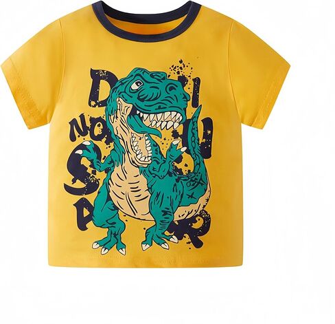 JUNOAI Toddler Little Boys Clothes 3-Pack Short Sleeve Crewneck T-Shirts Top Tee Size for 2-6 Years in Kuwait