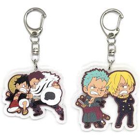 EBTY DREAMS Inc. - Set of 2 OP Acrylic Keychain Roronoa Zoro, Monkey D. Luffy, Vinsmoke Sanji, Charlotte Katakuri v1