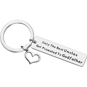 Gift for Uncles Godfather Keychain To My Godfather Keyring Godfather Gifts from Godchild Godfather Announcement Baptism Gift First Communion Gift Christening Gift for Godfather Uncle Baptism Gifts