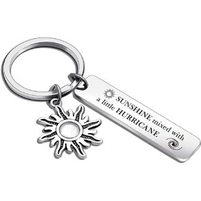 ASANHAO Sunshine Gift Hurricane Gift Sun Charm Keychain Motivational Gift Encouragement Keychain Inspirational Keychain Sunshine Jewelry sunshine Keychain