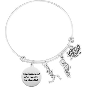 Runner Gifts for Women Her Teens Marathon Team Inspire Birthday Cross Country Running Bracelet