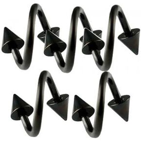 14G 14 Gauge 1.6mm surgical steel eyebrow lip bars ear tragus Twist rings spiral Barbells Piercing