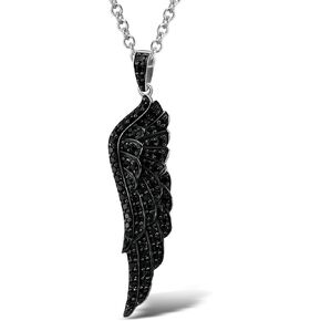 Santuzza 925 Sterling Silver Angel Wing Pendant Lucky Feather Wing Pendant for Women
