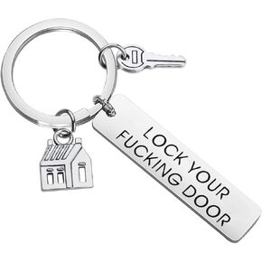MYOSPARK Lock Your Fucking Door My Favorite Murder Hotel Keychain SSDGM True Crime Gift Housewarming Gift For Friends