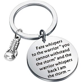 BEKECH Boxing Keychain Boxing Glove Keychain Future Boxer Gift Fate Whispers to The Warrior I Am The Storm Gift