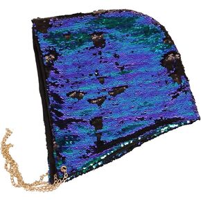 Mermaid Sequin Rave Hood Sparkly Reversible Magic Hat for Party Evening Festival