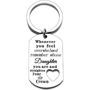 To My Daughter Gift Keychain from Mom Dad Whenever You Feel Overwhelmed in Kuwait