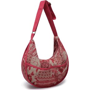 OPQRSTU Womens Hippie Large Sling Shoulder Boho Handbag canvas Crossbody Bags