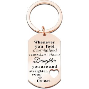 To My Daughter Gift Keychain from Mom Dad Whenever You Feel Overwhelmed in Kuwait