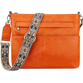KITATU Crossbody Purse Handbag for Women Designer Vegan Leather Shoulder Zipper Bag with 2 Adjustable Straps