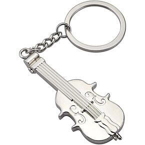 ARFUKA Keychain Music Violin Pendant Keyring Metal Key Ring Charm Jewellery Christmas Birthday Gift Key Chain Key Ring Holder for Men and Women