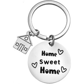 YALLNASL Home Sweet Home Keychain Housewarming Gift for New Homeowner Moving Home Gifts House Warming Presents for New Home Couple Friend Closing Gifts Real Estate for Clients