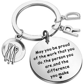 BAUNA Nutritionist Keychain RD Gifts Nutritionist Dietitian Graduation Gifts May You Be Proud of The Work That You Do