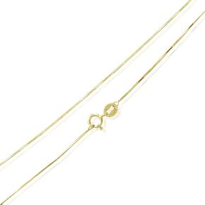SEA OF ICE Sterling Silver 1mm Square Snake Chain Necklace For Women, Size 14" - 36" Italy