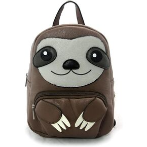 WonderMolly Sleepyville Critters - Mini Sloth Backpack in Vinyl Material