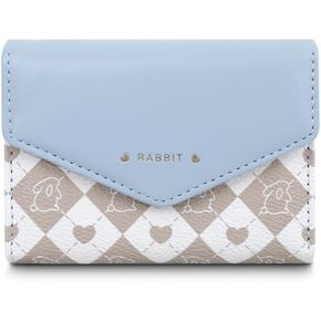 Small Wallets for Girls Kids Cute Rabbit Slim Bifold Wallet Cash Pocket Card Holder Coin Purse for Women (White)