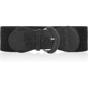 Amaxiu Women Wide Elastic Belt, Adjustable Stretch Waist Belt Vintage Chunky Waistband Stretchy Cinch Belt for Dress Jean