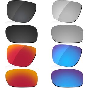 Polarized Lens Replacement for Oakley Holbrook OO9102 Sunglass - Dark Black+Silver Grey+Fire Red+Ice Blue