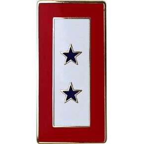 Two Blue Star Service 7/8" Lapel Pin