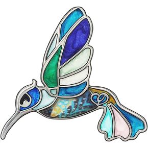 DOWAY Enamel Hummingbird Brooch Pins Bird Lapel Scarf Pins for Women Girls Gifts Bag Clothes Jewelry