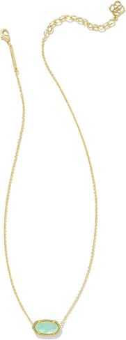 Kendra Scott Womens Elisa Pendant Necklace Gold Light Green Mother Of Pearl One size in Saudi Arabia