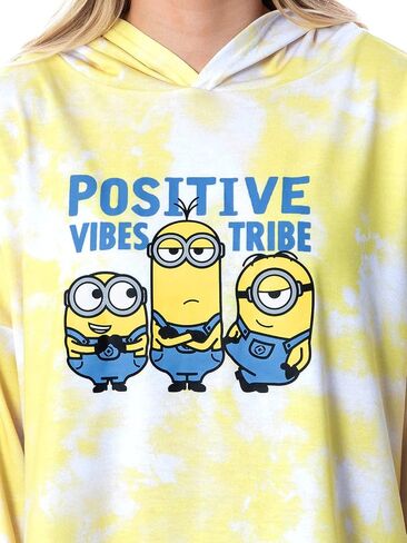 INTIMO Minions Positive Vibes Tie Dye Womens' Pajama Loungewear Hooded Jogger Set in Saudi Arabia