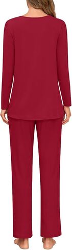 Anymeet Womens Pajama Set Long Sleeve 2 Piece Fall Ladies Sleepwear Soft Lounge Sets Comfy PJs With Pockets in Saudi Arabia