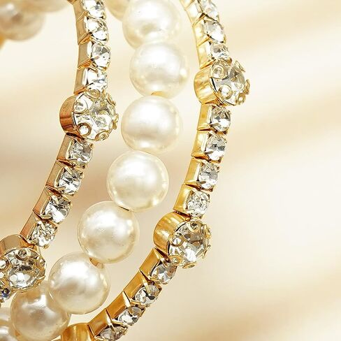 Multi-loop Alloy Rhinestone Bracelet Opening Adjustable Size Spiral Wrap Bangle Band for Women Girls in Saudi Arabia